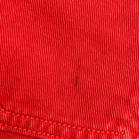 Vintage 90s cherry red high waisted shorts cotton Bongo by Gene Montesano size 9 - Picture 13 of 13